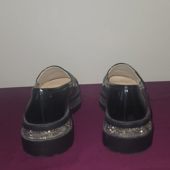 Jessica Simpson Everlyn Patent Rhinestone Platform Loafer 6.5 Punk Whimsigoth - Picture 7 of 9